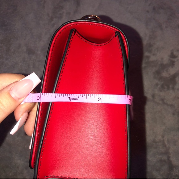 Red Jessie & Jane chic classic lather hand bag/ satchels - Picture 16 of 17